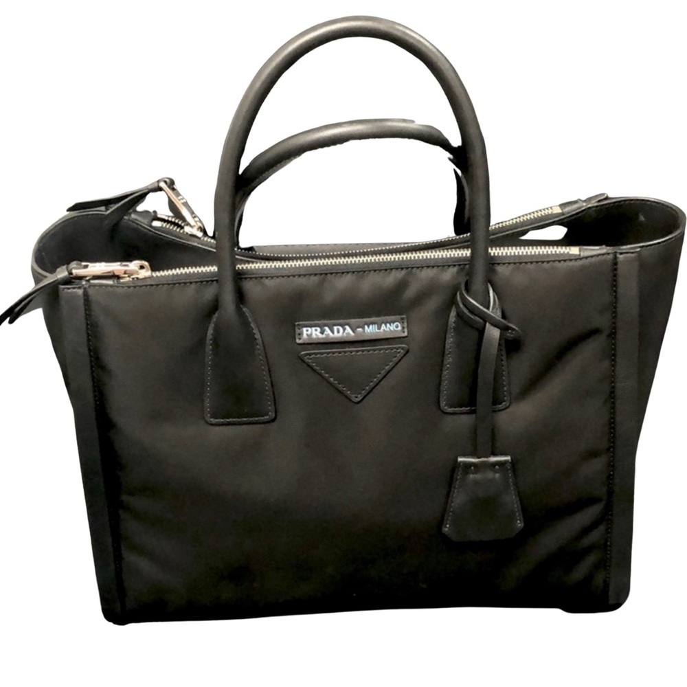Prada Black Nylon tote/ Crossbody hangbag